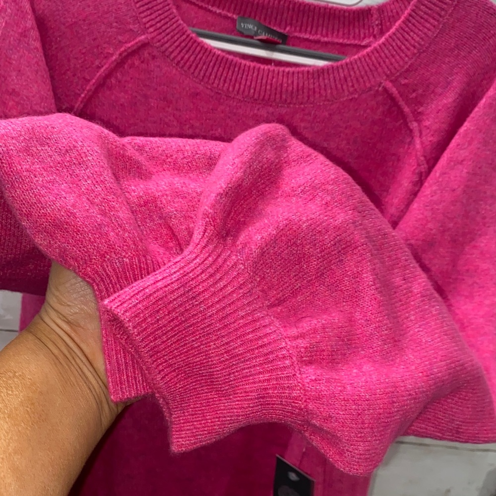 Vince Camuto Fuchsia Pink Crew Neck‎ Sweater NWT❗️ - Picture 7 of 8